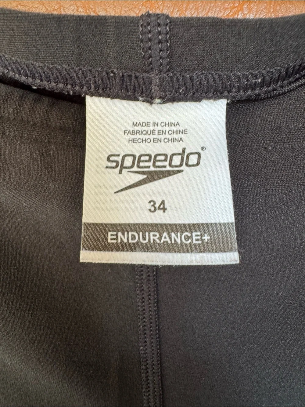 Speedo Endurance+ Mens 34 Black Jammer Swim Shorts Competitive Training Swimsuit
